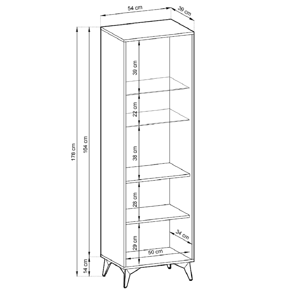 Dieppe Wooden Display Cabinet With 1 Door In Evoke Oak