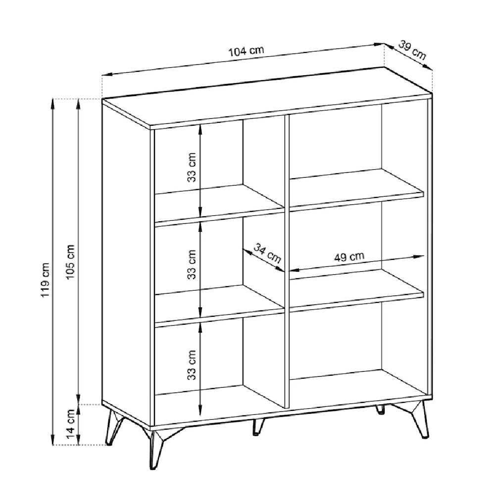 Dieppe Wooden Highboard With 2 Doors In Evoke Oak
