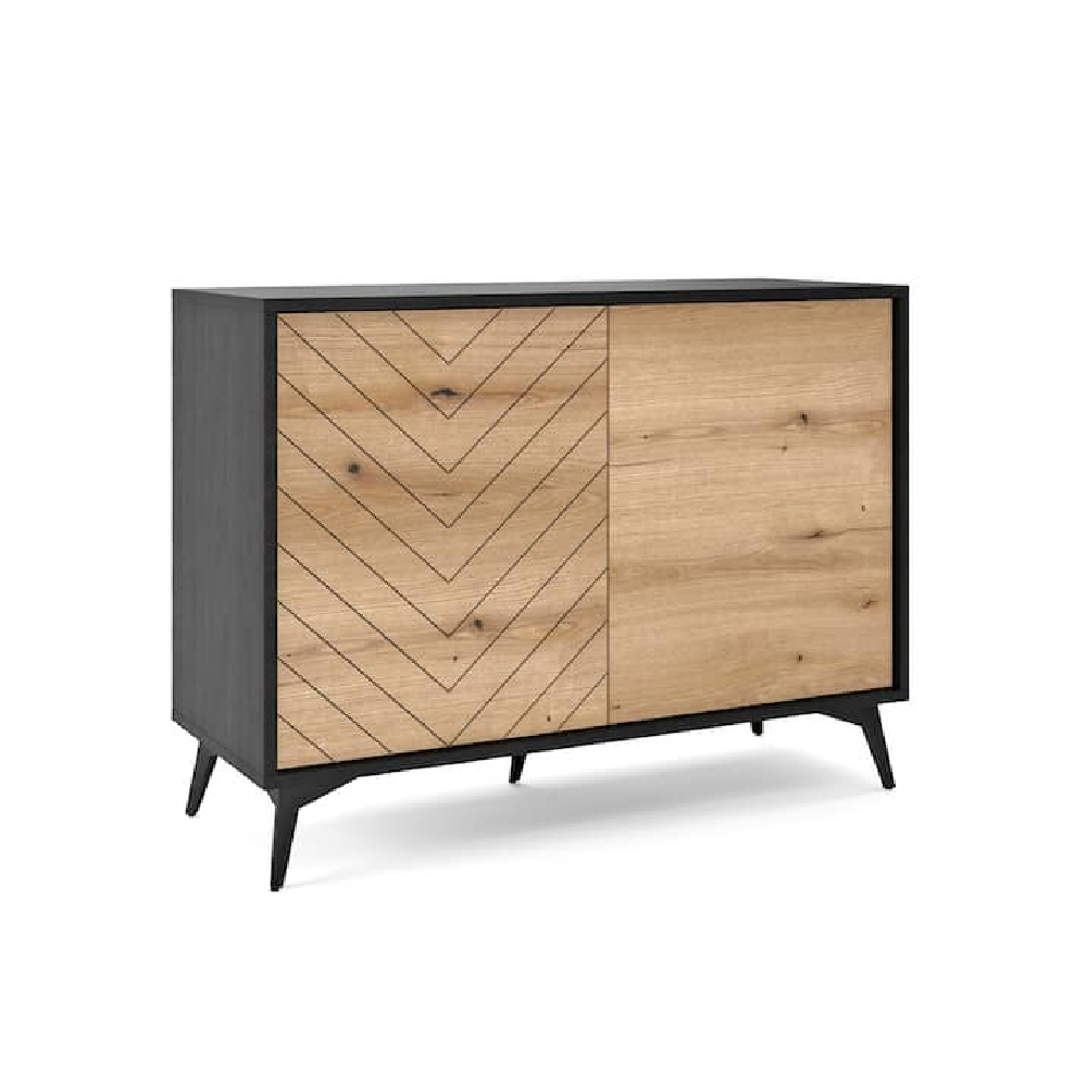 Dieppe Wooden Sideboard With 2 Doors In Evoke Oak