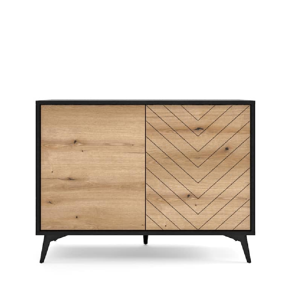 Dieppe Wooden Sideboard With 2 Doors In Evoke Oak