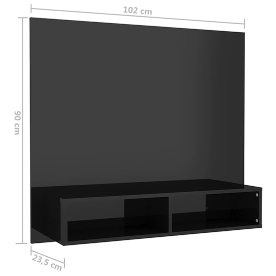 Dierk High Gloss Wall Entertainment Unit In Black_4