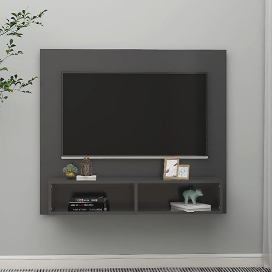 Read more about Dierk wooden wall entertainment unit in grey