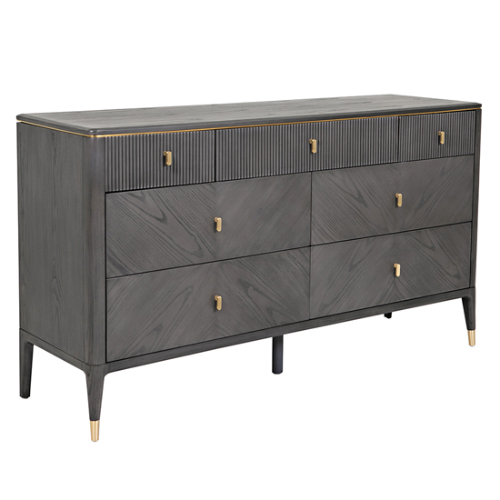 Read more about Dileta wooden chest of 7 drawers in brown