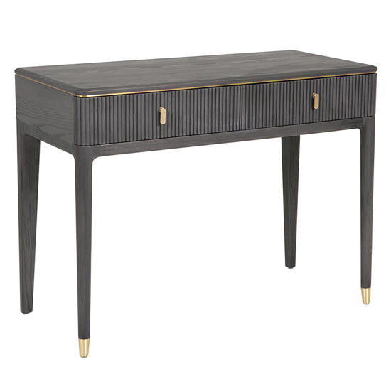 Read more about Dileta wooden dressing table with 2 drawers in ebony