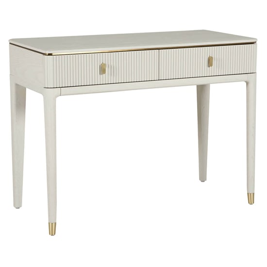 Product photograph of Dileta Wooden Dressing Table With 2 Drawers In White from Furniture in Fashion