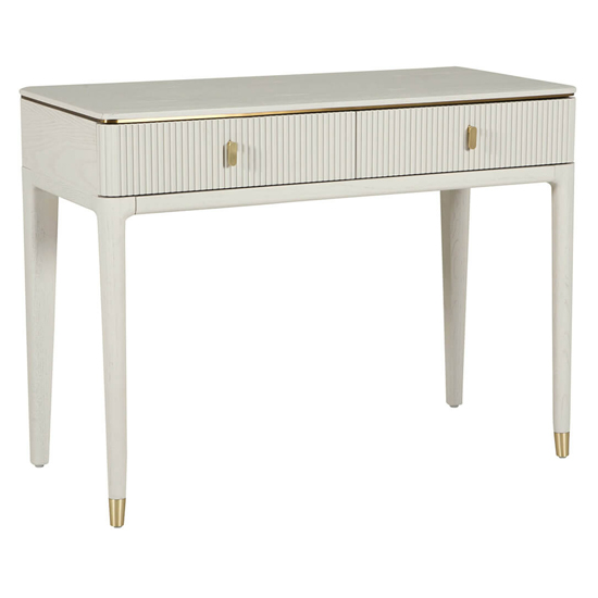 Read more about Dileta wooden dressing table with 2 drawers in white