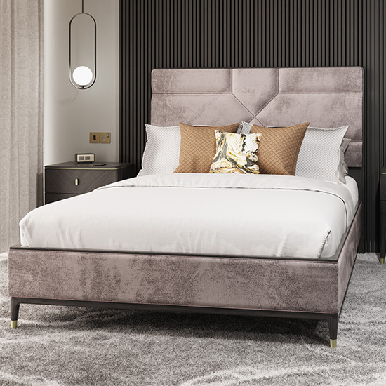 Read more about Dileta wooden super king size bed in brown
