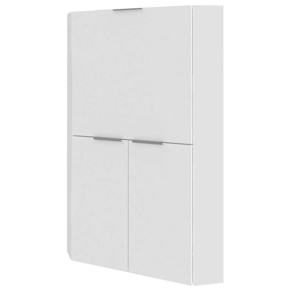 Dilliner High Gloss Foldable Corner Laptop Desk In White