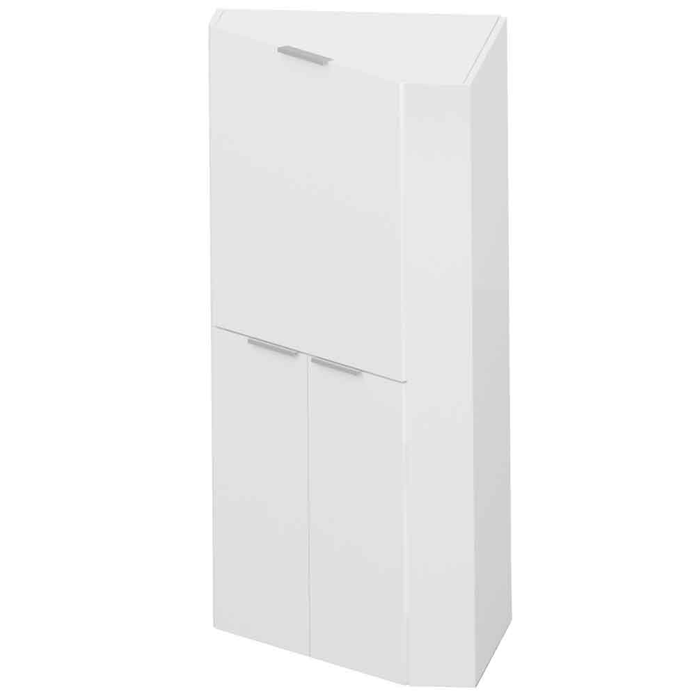 Dilliner High Gloss Foldable Corner Laptop Desk In White