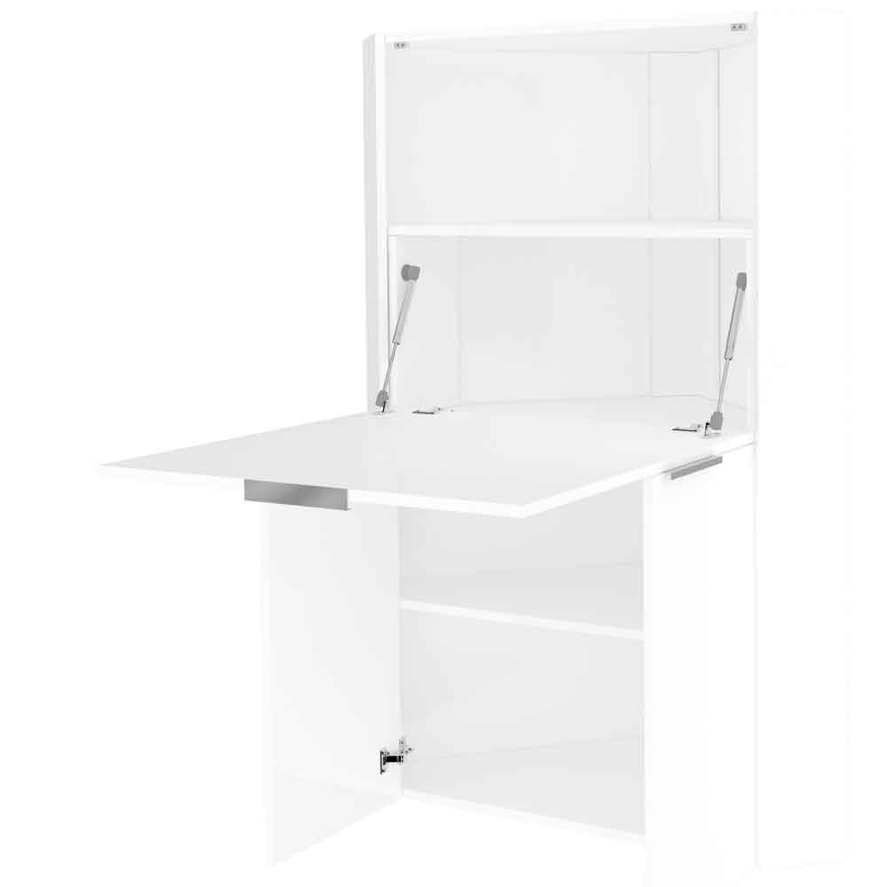Dilliner High Gloss Foldable Corner Laptop Desk In White