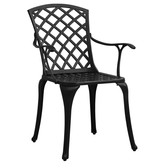 Dillon Cast Aluminium 5 Piece Bistro Set In Black