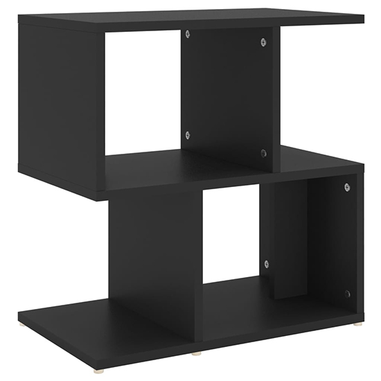 Dimitar Wooden Bedside Cabinet In Black
