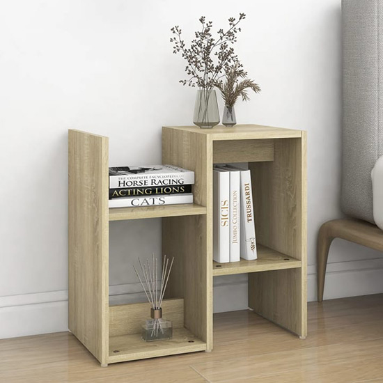 Dimitar Wooden Bedside Cabinet In Sonoma Oak