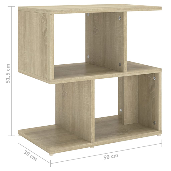 Dimitar Wooden Bedside Cabinet In Sonoma Oak