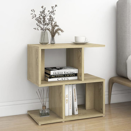 Dimitar Wooden Bedside Cabinet In Sonoma Oak