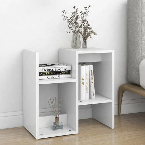 Dimitar Wooden Bedside Cabinet In White