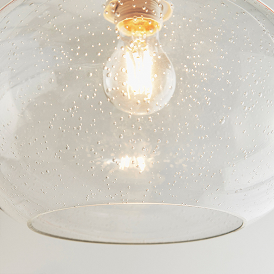 Dimitri Bubble Glass Ceiling Pendant Light In Clear