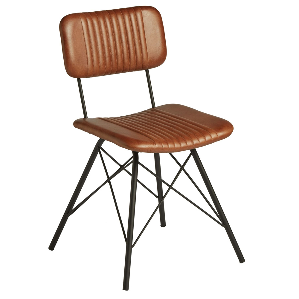 Dinas Wooden Dining Table With 2 Brown Chairs