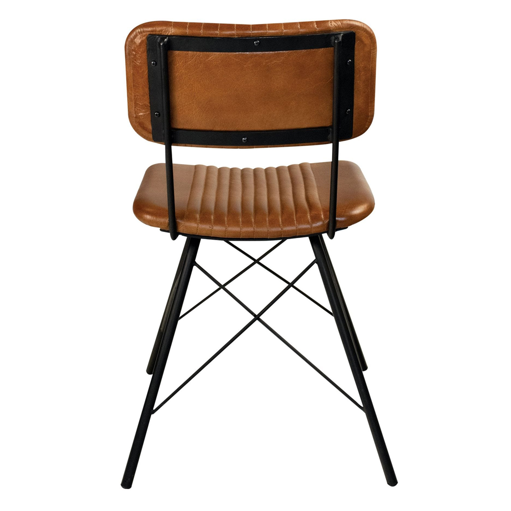 Dinas Wooden Dining Table With 2 Brown Chairs