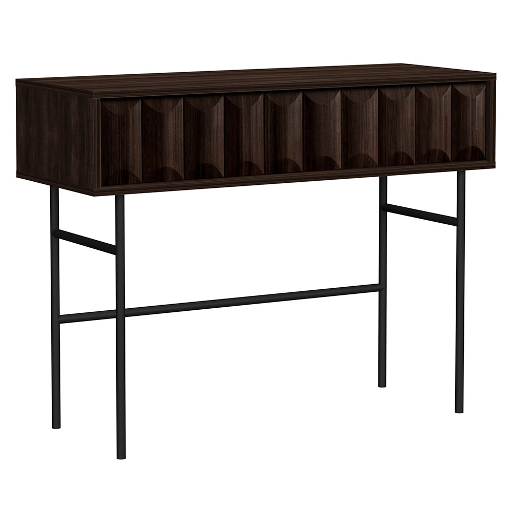 Diora Wooden Console Table with 1 Drawer in Espresso and Dark Wood