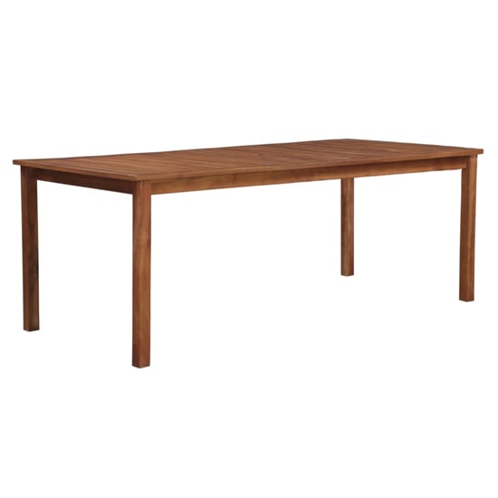 Product photograph of Dipta 200cm Wooden Garden Dining Table In Natural from Furniture in Fashion