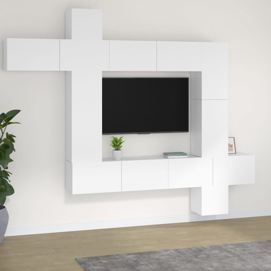 Dirk Wooden Living Room Furniture Set In White Furniture in Fashion