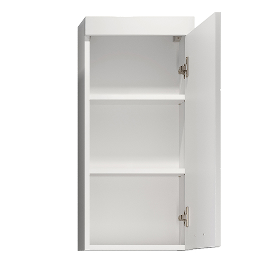Disuq Large Wall High Gloss Bathroom Storage In White