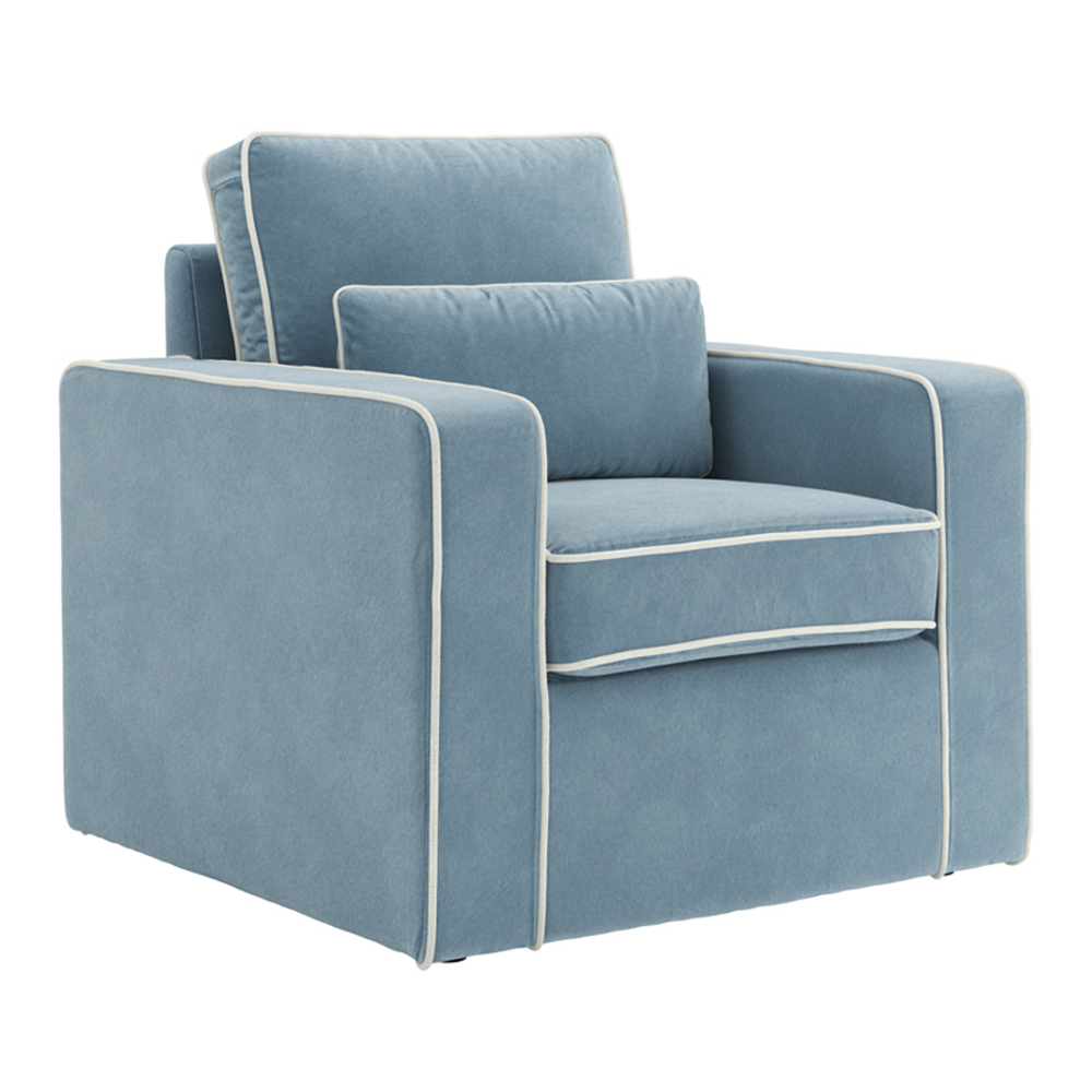 Dixon Fabric Armchair - Ice Blue