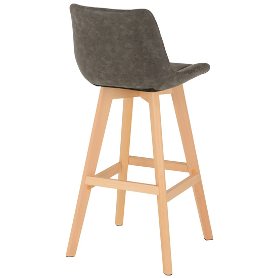Baylis Grey Faux Leather Bar Stools In Pair_3