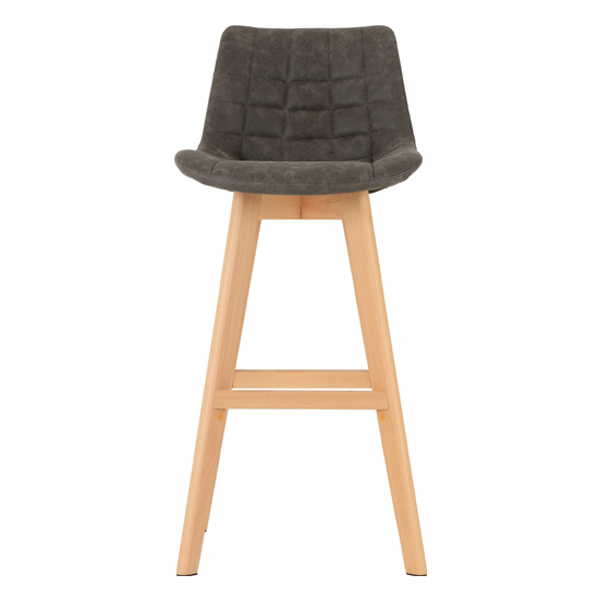 Baylis Grey Faux Leather Bar Stools In Pair_4
