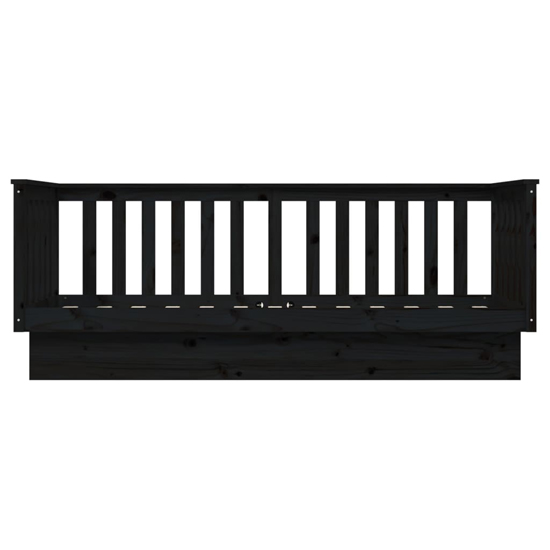 Diza Pinewood Single Day Bed In Black