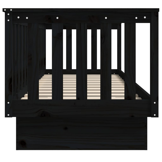 Diza Pinewood Single Day Bed In Black