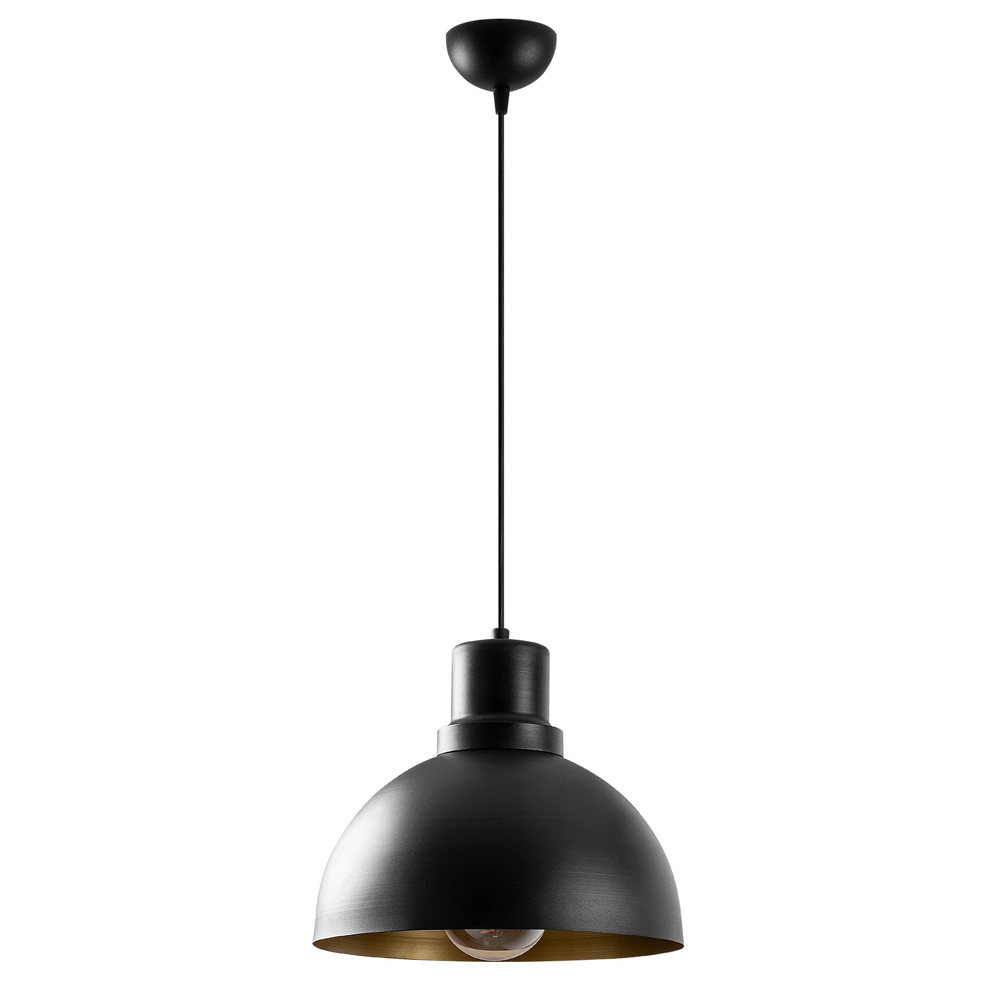 Dodo Round Metal Ceiling Pendant Light in Black