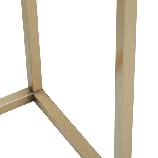 Dodoma Wooden Console Table With 2 Drawers in Gold Metal Frame
