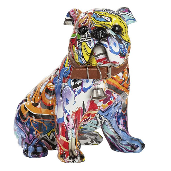 Dog Pop Art Poly Design Sculpture In Multicolor