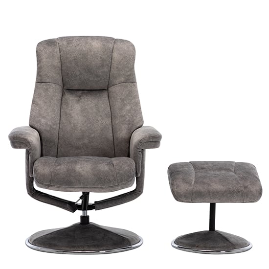 Dollis Fabric Swivel Recliner Chair And Footstool In Elephant_5