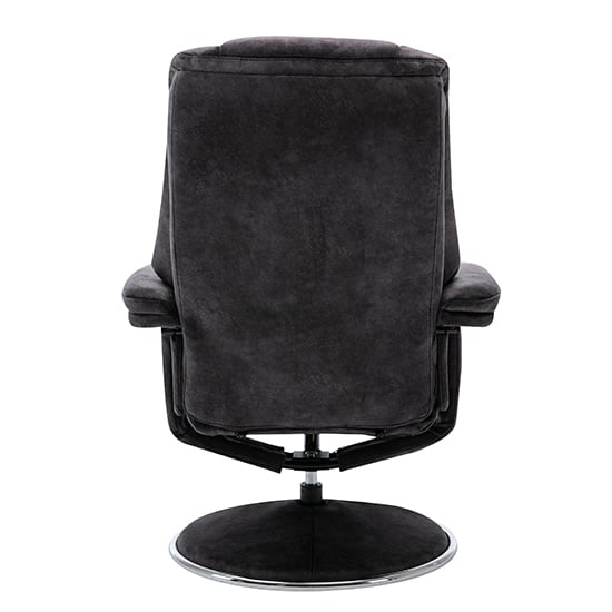 Dollis Fabric Swivel Recliner Chair And Footstool In Liquorice_9
