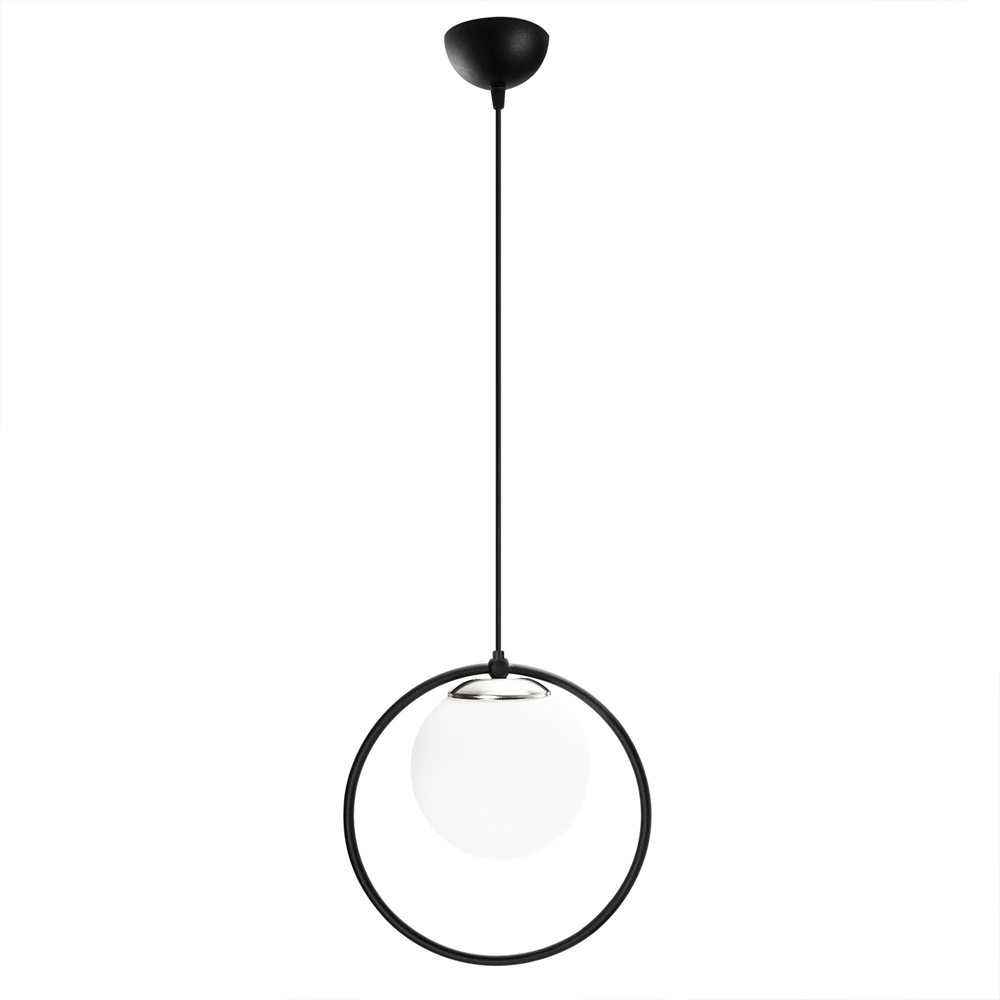 Dolunay Metal Ceiling Pendant Light in Black and White