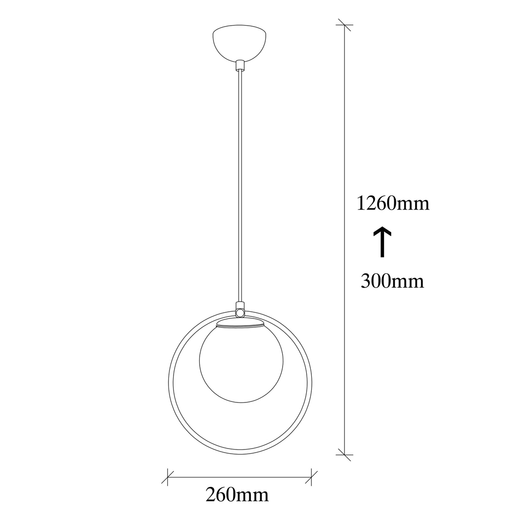 Dolunay Metal Ceiling Pendant Light in Black and White