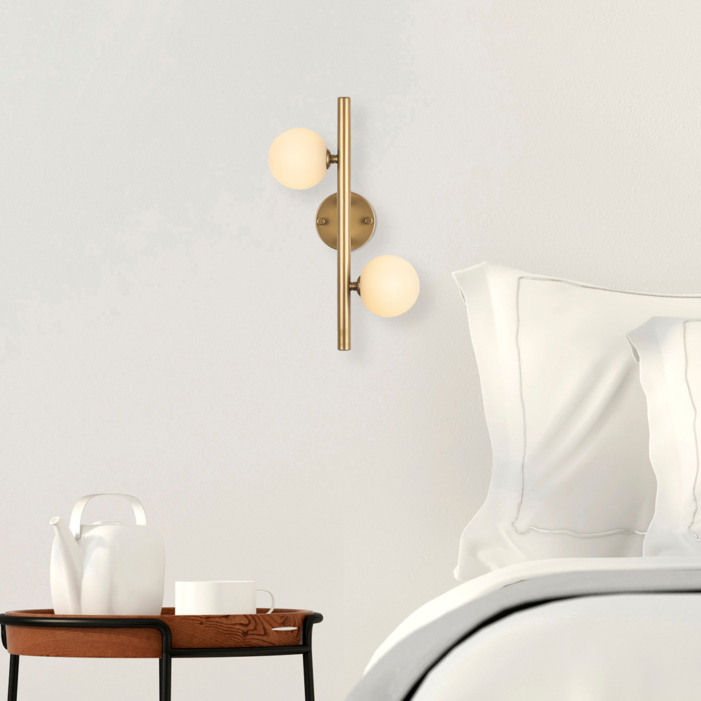 Domino Metal Wall Light in Gold