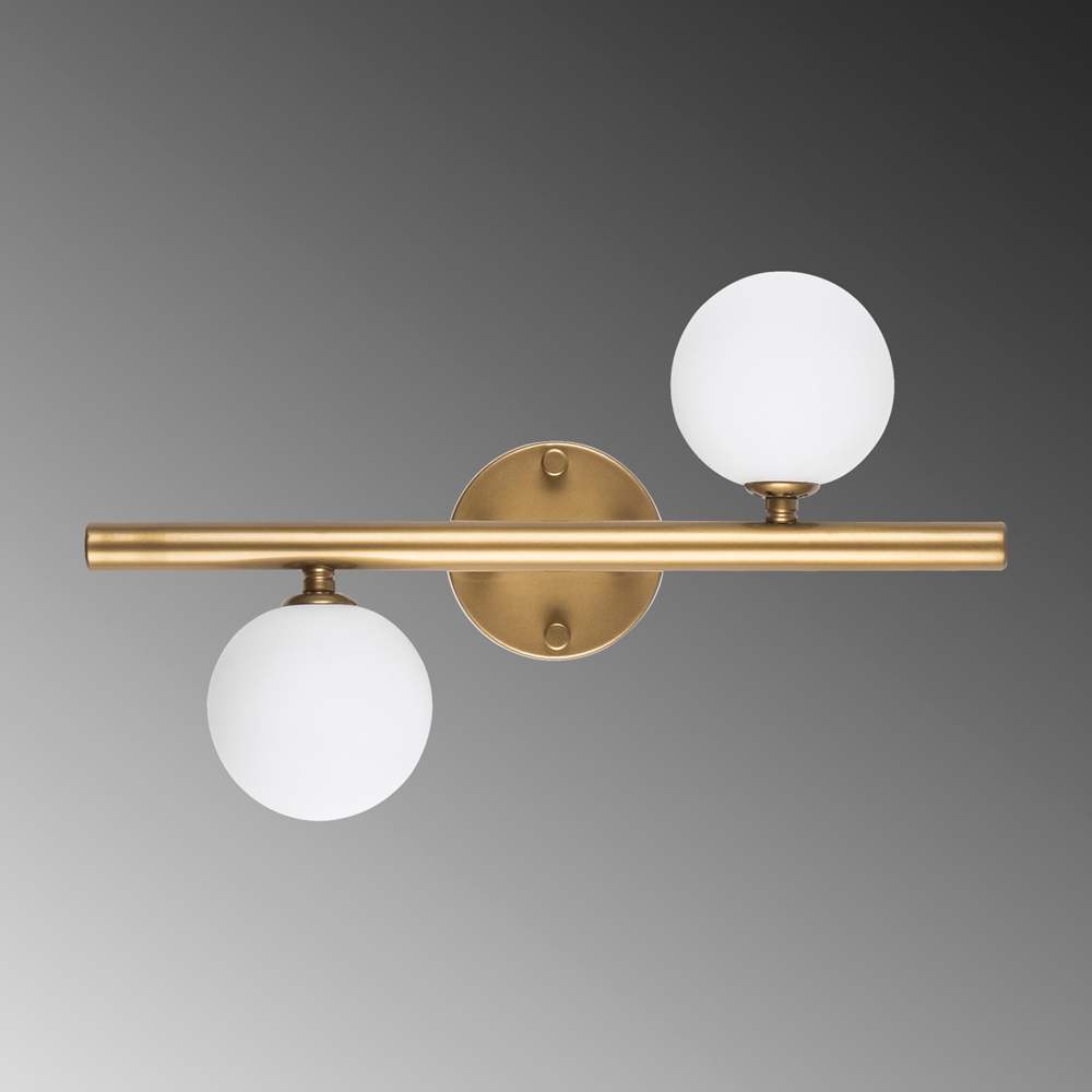 Domino Metal Wall Light in Gold