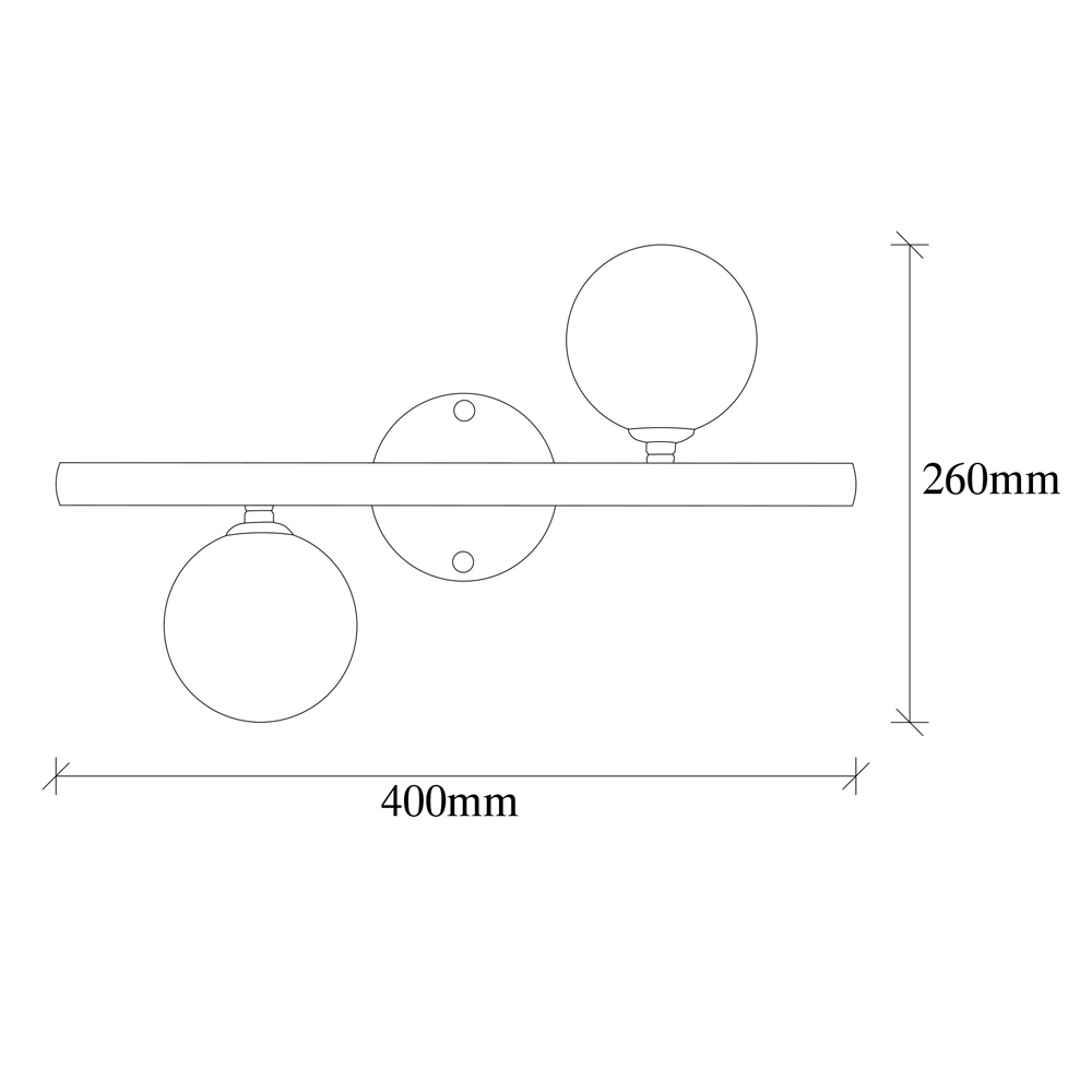 Domino Metal Wall Light in Gold