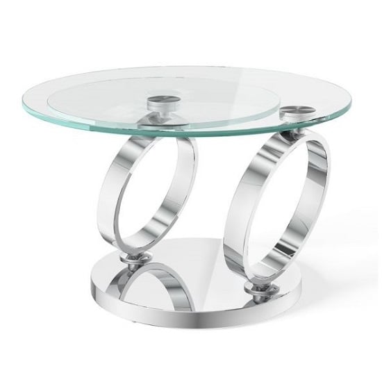 Donatella Magic Ring Swivel Glass Coffee Table With Steel Base_2