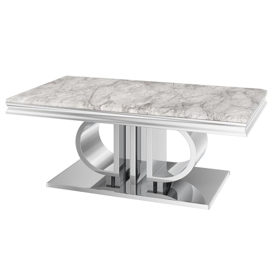 View Donatello marble coffee table in light grey