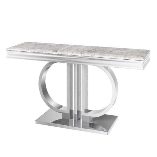 Read more about Deptford marble console table in light grey