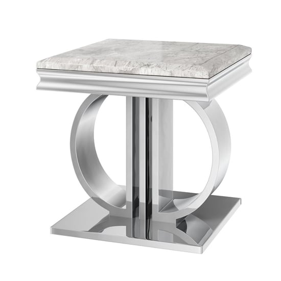 Read more about Deptford marble side table in light grey