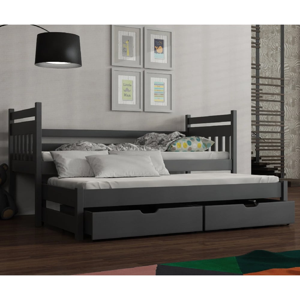 Read more about Donna wooden day bed without mattress and trundle in graphite