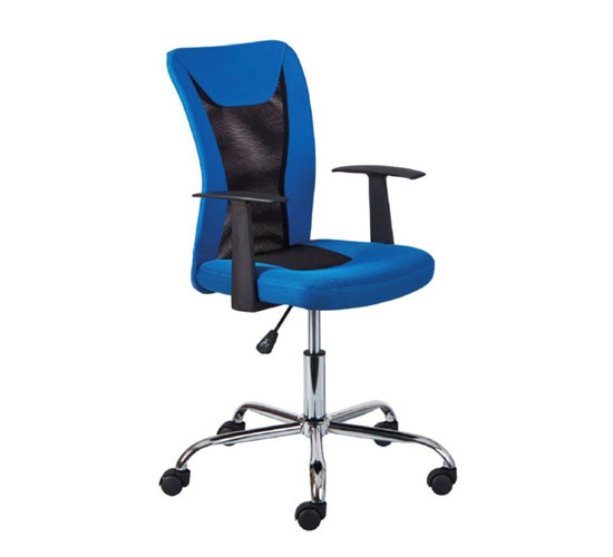 Donny Polyther Office Chair In Blue With Arms_1