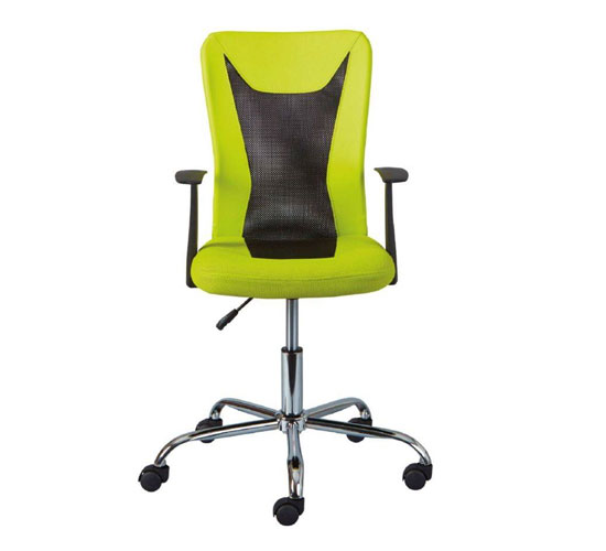 Donny Polyther Office Chair In Green With Arms_2