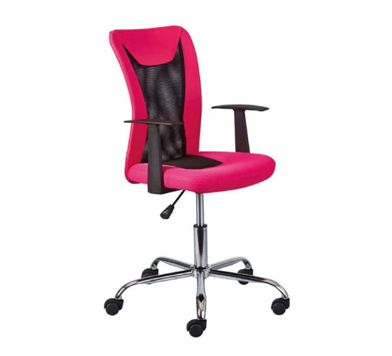 Read more about Donny polyther office chair in pink with arms